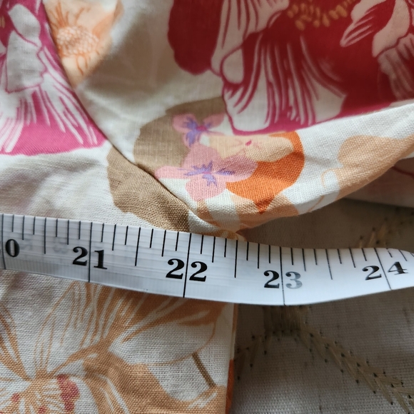 WAYF‎ NWT Pink Tropical Floral Button Shirt Linen Blend Women's M - Picture 10 of 12